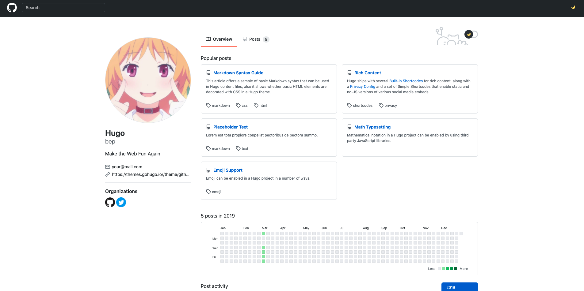 Github Style 封面照